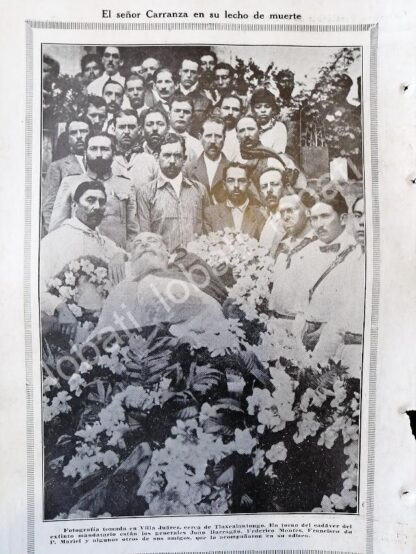 CARTEL ANTIGUO ORIGINAL DE NOTA ANTIGUA FUNERALES DE VENUSTIANO CARRANZA 1920 - Image 5