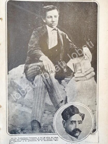 CARTEL ANTIGUO ORIGINAL DE NOTA ANTIGUA FUNERALES DE D. VENUSTIANO CARRANZA 1920 - Image 3