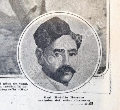 CARTEL ANTIGUO ORIGINAL DE NOTA ANTIGUA FUNERALES DE D. VENUSTIANO CARRANZA 1920 - Image 5