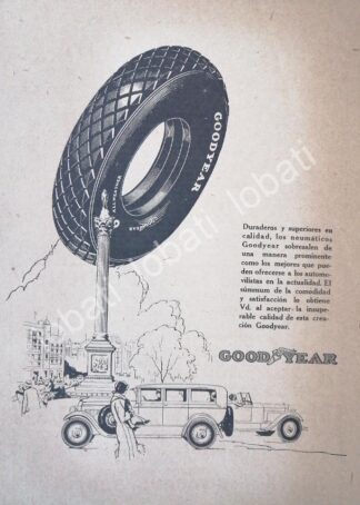 CARTEL ANTIGUO ORIGINAL DE LLANTAS GOODYEAR 1927 /11