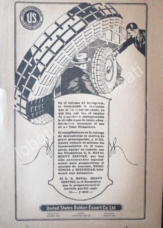 CARTEL ANTIGUO ORIGINAL DE LLANTAS UNITES STATES RUBBER 1926 /6