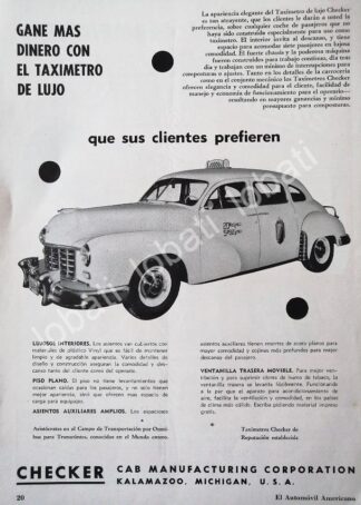 CARTEL ANTIGUO ORIGINAL DE AUTOS CHECKER 1966 /426 MUY RARO