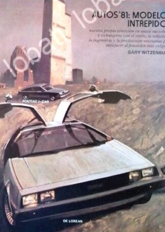 CARTEL ANTIGUO ORIGINAL DE AFICHE AUTOS DELORIAN 1981/ 416