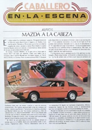 CARTEL ANTIGUO ORIGINAL DE AUTOS MAZDA RX-7 1978/ 415