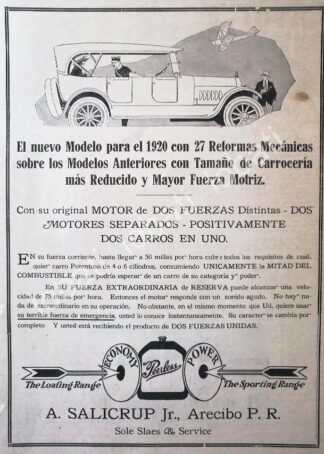 CARTEL ANTIGUO ORIGINAL DE AUTOS PEERLESS 1920 /387 SUPER RARO