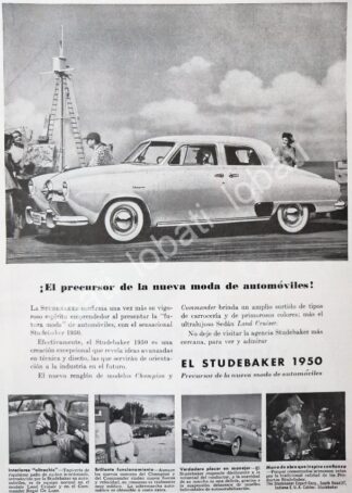 CARTEL ANTIGUO ORIGINAL DE AUTOS STUDEBAKER COMMANDER 1950 /349