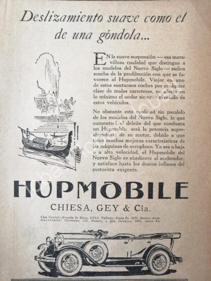 CARTEL ANTIGUO ORIGINAL DE AUTOS HUPMOBILE CONVERTIBLE 1928 /327