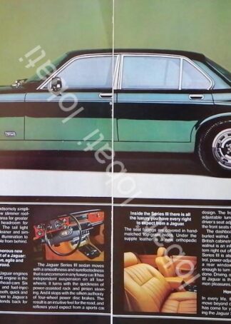 CARTEL ANTIGUO ORIGINAL DE AUTOS JAGUAR SERIE III XJ 1978 /319