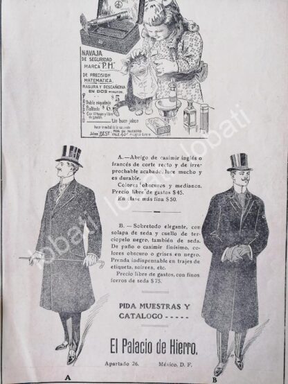 CARTEL ANTIGUO ORIGINAL DE TIENDAS EL PALACIO DE HIERRO 1909 /250 - Image 2