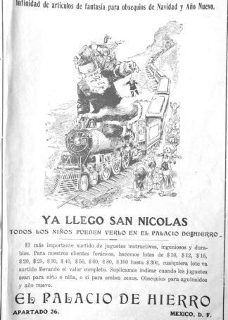 CARTEL ANTIGUO ORIGINAL DE TIENDAS EL PALACIO DE HIERRO 1909 /244