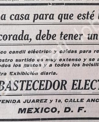 CARTEL ANTIGUO ORIGINAL DE EL ABASTECEDOR ELECTRICO 1912 /241