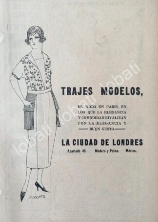 CARTEL ANTIGUO ORIGINAL DE TIENDAS LA CIUDAD DE LONDRES 1920 /237