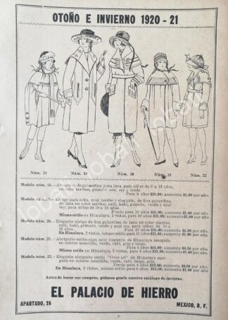 CARTEL ANTIGUO ORIGINAL DE TIENDAS EL PALACIO DE HIERRO, 1920 /234