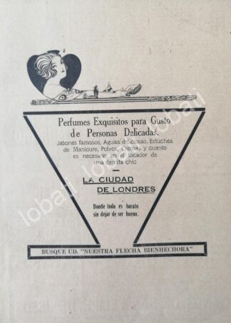 CARTEL ANTIGUO ORIGINAL DE AFICHE ART NOUVEAU TIENDAS LA CIUDAD DE LONDRES, 1920 /227