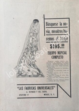 CARTEL ANTIGUO ORIGINAL DE TIENDAS LA FABRICAS UNIVERSALES, MODAS 1920 /217
