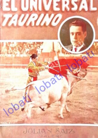 PORTADA ANTIGUA ORIGINAL  Y EL TORERO JULIAN SAIZ (SALERI) 1922 / TOROS