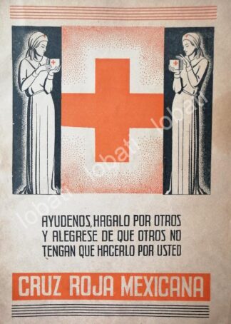 CARTEL ANTIGUO ORIGINAL DE COLECTA DE LA CRUZ ROJA 1940s /273