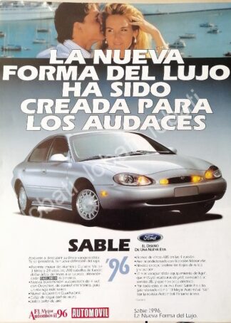 CARTEL ANTIGUO ORIGINAL DE AUTOS FORD SABLE 1996 /441