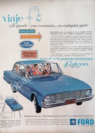 CARTEL ANTIGUO ORIGINAL DE AUTOS FORD FALCON 1960 /504