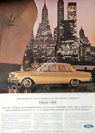 CARTEL ANTIGUO ORIGINAL DE AUTOS FORD FALCON 1964 /503