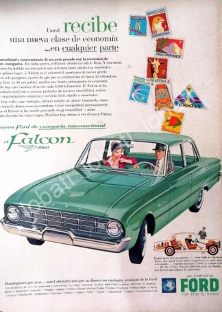CARTEL ANTIGUO ORIGINAL DE AUTOS FORD FALCON 1960 /501