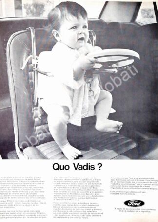 CARTEL ANTIGUO ORIGINAL DE RARO AFICHE INTERSECCIONAL DE AUTOS FORD 1968 /499