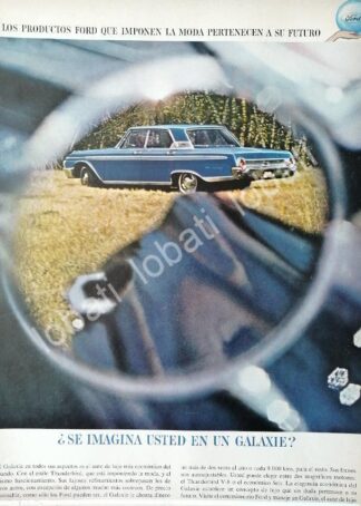 CARTEL ANTIGUO ORIGINAL DE AUTOS FORD GALAXIE 500 1963 /498