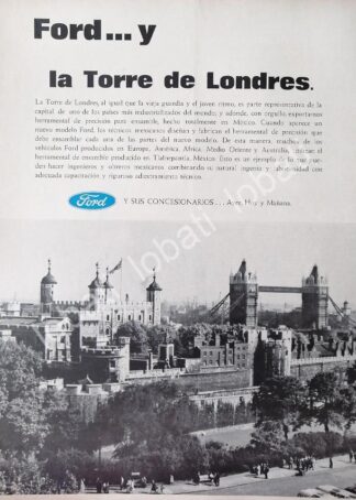 CARTEL ANTIGUO ORIGINAL DE EMPRESAS. AUTOS FORD /495