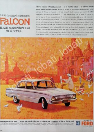 CARTEL ANTIGUO ORIGINAL DE AUTOS FORD FALCON 1961 /479