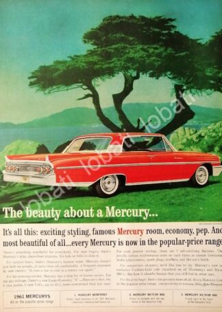 CARTEL ANTIGUO ORIGINAL DE AUTOS FORD MERCURY MONTEREY 1961 /477