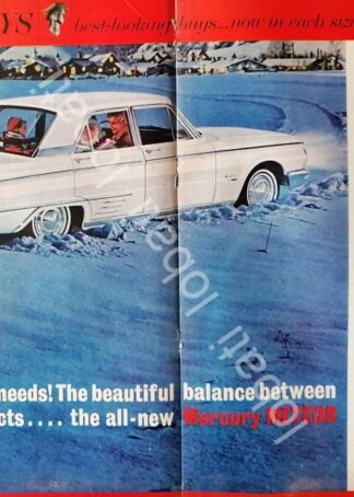 CARTEL ANTIGUO ORIGINAL DE AUTOS FORD MERCURY 1962 /474