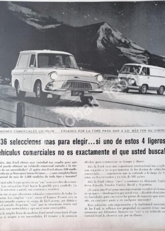 CARTEL ANTIGUO ORIGINAL DE AUTOS Y CAMIONES FORD 1960 /470