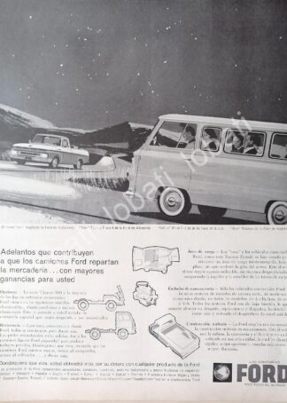 CARTEL ANTIGUO ORIGINAL DE AUTOS FORD VAM ANGLIA 1960 /469