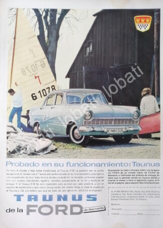 CARTEL ANTIGUO ORIGINAL DE AUTOS. FORD TAUNUS 17M 1961 /463