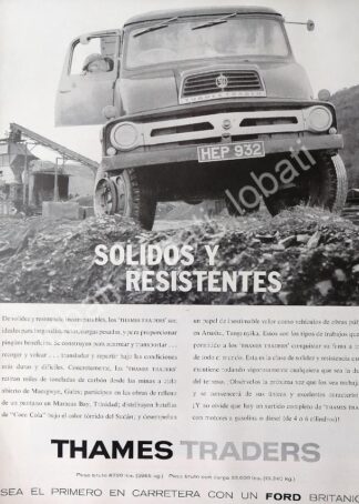 CARTEL ANTIGUO ORIGINAL DE AUTOS. CAMIONES FORD THAMES TRADERS 1961 /462