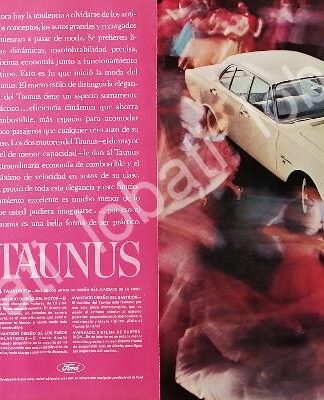 CARTEL ANTIGUO ORIGINAL DE AUTOS FORD TAUNUS 17M 1960 /461