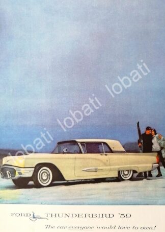 CARTEL ANTIGUO ORIGINAL DE AUTOS FORD THUNDERBIRD 1959 /528