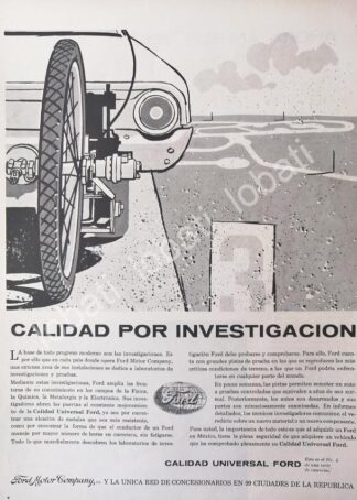 CARTEL ANTIGUO ORIGINAL DE PUBLICIDAD ANTIGUA DE AUTOS FORD 1964 /517