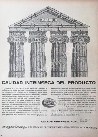 CARTEL ANTIGUO ORIGINAL DE AUTOS FORD 1964 /516