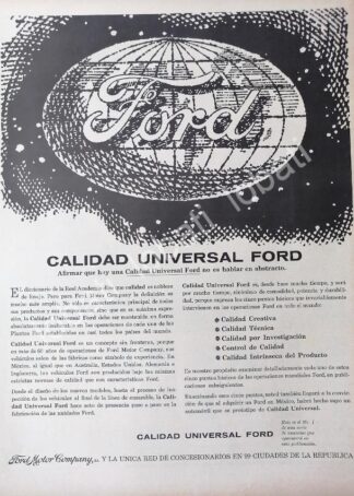 CARTEL ANTIGUO ORIGINAL DE AUTOS FORD 1964 /515