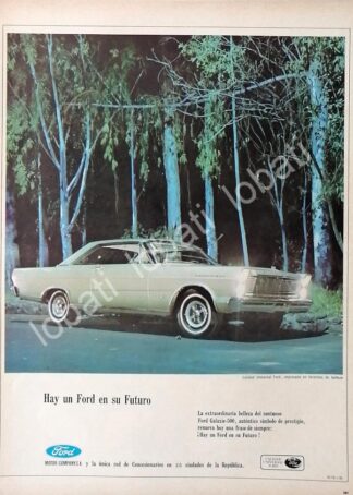 CARTEL ANTIGUO ORIGINAL DE AUTOS FORD GALAXIE 500 1965 /513