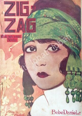PORTADA ANTIGUA ORIGINAL  ARTISTICA DIBUJO DE ANDRES AUDIFFRED 1920 BEBE DANIELS