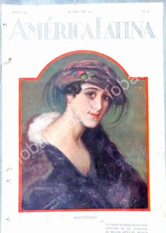PORTADA ANTIGUA ORIGINAL  ARTISTICA DE ALFREDO RAMOS MARTINEZ 1921