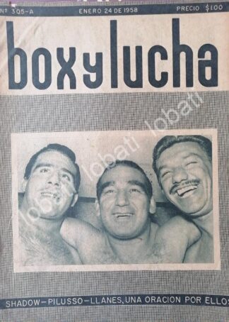 PORTADA ANTIGUA ORIGINAL  BLACK SHADOW Y OTROS LUCHA LIBRE 1958