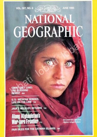 CARTEL ANTIGUO ORIGINAL DE ICONICA PORTADA ANTIGUA NATIONAL GEOGRAPHIC 1985