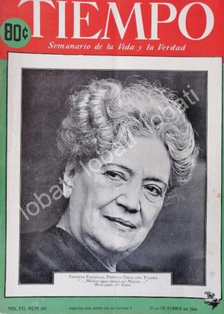 PORTADA ANTIGUA ORIGINAL  CON VIRGINIA FABREGAS 1945