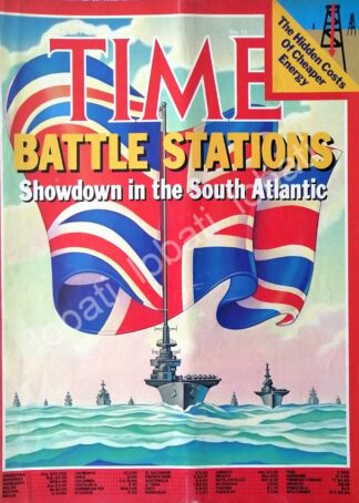 CARTEL ANTIGUO ORIGINAL DE PORTADA VINTAGE 1982 LA GUERRA DE LAS MALVINAS /3 /PLT MLT