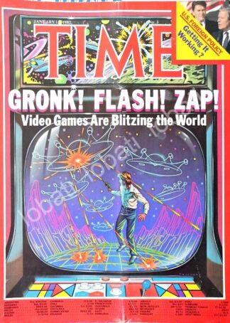 CARTEL ANTIGUO ORIGINAL DE PORTADA VINTAGE 1982 EL BOOM DE LOS VIDEOJUEGOS DE ARCADE