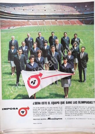 CARTEL ANTIGUO ORIGINAL DE IMPOSA, FABRICA DE REMINGTON MEXICO 1967 /354 MUY RARO