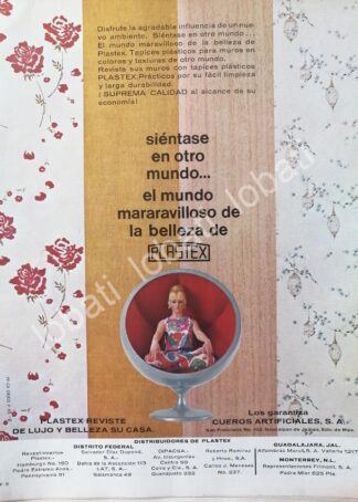 CARTEL ANTIGUO ORIGINAL DE PLASTEX Y CUEROS ARTIFICIALES S.A 1960 /351
